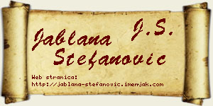 Jablana Stefanović vizit kartica